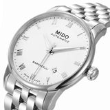 Mido Baroncelli III Automatic White Dial Silver Steel Strap Watch For Women - M7600.4.26.1 Authentic Buy Shop Now