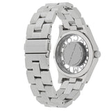 Marc Jacobs Henry Transparent Silver Dial Silver Steel Strap Watch for Women - MBM3337 Authentic Buy Shop Now