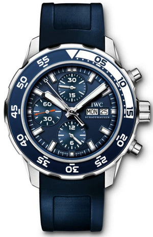IWC Aquatimer Chronograph Blue Dial Blue Rubber Strap Watch for Men - IW376711 Authentic Buy Shop Now