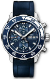 IWC Aquatimer Chronograph Blue Dial Blue Rubber Strap Watch for Men - IW376711 Authentic Buy Shop Now
