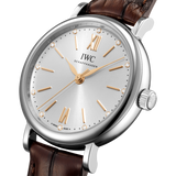 IWC Portofino Automatic Silver Dial Brown Leather Strap Watch for Women - IW357403 Authentic Buy Shop Now
