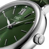 IWC Portofino Automatic Green Dial Green Leather Strap Watch for Women - IW357405 Authentic Buy Shop Now