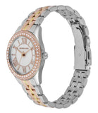 Michael Kors Harlowe Three-Hand Mother of Pearl White Dial Tri Tone Steel Strap Watch for Women - MK4846 Authentic Buy Shop Now