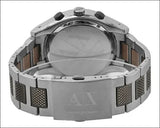 Armani Exchange Chronograph Black Dial Silver Steel Strap Watch For Men - AX1093 Authentic Buy Shop Now