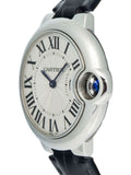 Cartier Ballon Bleu De Cartier Silver Dial Black Leather Strap Watch for Women - WSBB0034 Authentic Buy Shop Now