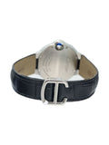 Cartier Ballon Bleu De Cartier Silver Dial Black Leather Strap Watch for Women - WSBB0034 Authentic Buy Shop Now