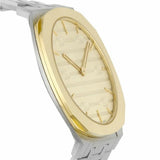 Gucci 25H Quartz Gold Dial Silver Steel Strap Watch for Women - YA163403 Authentic Buy Shop Now