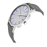 Calvin Klein City Silver Dial Grey Leather Strap Watch for Men - K2G211Q4 Authentic Buy Shop Now