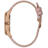 Guess Wonderlust Beige Dial Pink Leather Strap Watch for Women - W1065L1 Authentic Buy Shop Now