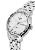 Tissot Automatics III Day Date White Dial Silver Steel Strap Watch For Men - T065.430.11.031.00 Authentic Buy Shop Now