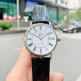 Longines Presence 38.5mm Automatic White Dial Black Leather Strap Watch for Men - L4.921.4.11.2 Authentic Buy Shop Now