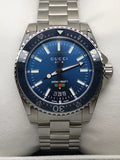 Gucci Dive Quartz Blue Dial Silver Steel Strap Watch For Men - YA136311 Authentic Buy Shop Now