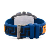 Versace Iconic Dominus Chronograph Blue Dial Blue Rubber Strap Watch For Men - VE6H00323 Authentic Buy Shop Now