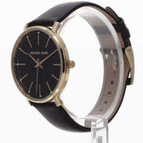 Michael Kors Pyper Black Dial Black Leather Strap Watch For Women - MK2747 Authentic Buy Shop Now