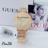 Guess Trend Diamonds Gold Dial Gold Steel Strap Watch for Women - GW0512L2 Authentic Buy Shop Now