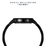 Daniel Wellington Iconic Link Ceramic Black Dial Black Steel Strap Watch For Women - DW00100414 Authentic Buy Shop Now