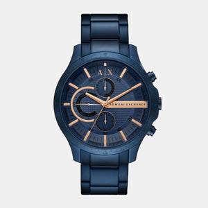 Armani Exchange Hampton Chronograph Blue Dial Blue Steel Strap Watch For Men - AX2430 Authentic Buy Shop Now