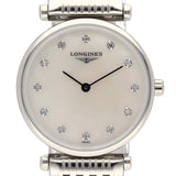 Longines La Grande Classique Diamonds White Dial Silver Steel Strap Watch for Women - L4.209.4.87.6 Authentic Buy Shop Now