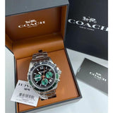 Coach Kent Green Dial Silver Steel Strap Watch for Men - 14602557 Authentic Buy Shop Now