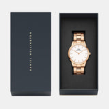 Daniel Wellington Iconic Link White Dial Gold Steel Strap Watch For Men - DW00100343 Authentic Buy Shop Now
