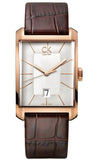 Calvin Klein Window Silver Dial Brown Leather Strap Watch for Men - K2M21620 Authentic Buy Shop Now