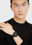 Emporio Armani Luigi Analog Black Dial Black Leather Strap Watch For Men - AR11450 Authentic Buy Shop Now
