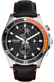 Fossil Wakefield Chronograph Black Dial Black Leather Strap Watch for Men - CH2953 Authentic Buy Shop Now