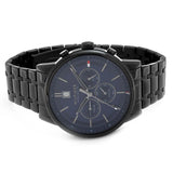 Tommy Hilfiger Kyle Quartz Blue Dial Black Steel Strap Watch for Men - 1791633 Authentic Buy Shop Now