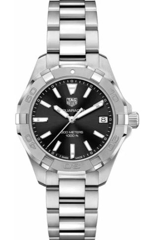 Tag Heuer Aquaracer Black Dial Silver Steel Strap Watch for Women - WBD1310.BA0740 Authentic Buy Shop Now