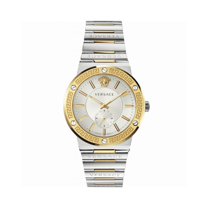Versace Hellenyium Green Dial Two Tone Steel Strap Watch for Women - VEVH00620 Authentic Buy Shop Now