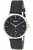 Hugo Boss Corporal Black Dial Black Leather Strap Watch for Men - 1513638 Authentic Buy Shop Now
