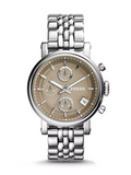Fossil Boyfriend Chronograph Brown Dial Silver Steel Strap Watch for Women - ES3747 Authentic Buy Shop Now