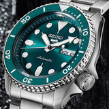Seiko 5 Sports Automatic Green Dial Silver Steel Strap Watch For Men - SRPD61K1 Authentic Buy Shop Now