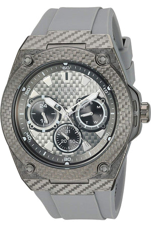 Guess Legacy Grey Dial Grey Silicone Strap Watch For Men - W1048G1 Authentic Buy Shop Now