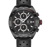 Tag Heuer Formula 1 Automatic Chronograph Black Dial Black Leather Strap Watch for Men - CAZ2011.FT8024 Authentic Buy Shop Now