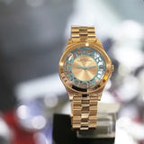 Marc Jacobs Henry Rose Gold Dial Rose Gold Steel Strap Watch for Women - MBM3296 Authentic Buy Shop Now