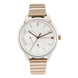 Tommy Hilfiger Brooke Silver Dial Rose Gold Steel Strap Watch for Women - 1782021 Authentic Buy Shop Now