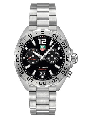 Tag Heuer Formula 1 Black Dial Silver Steel Strap Watch for Men - WAZ111A.BA0875 Authentic Buy Shop Now