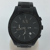 Armani Exchange Chronograph Black Dial Black Steel Strap Watch for Men - AX1058 Authentic Buy Shop Now