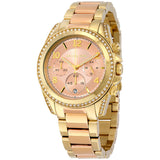 Michael Kors Blair Chronograph Rose Gold Dial Two Tone Steel Strap Watch for Women - MK6316 Authentic Buy Shop Now