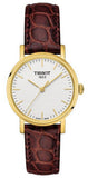 Tissot Everytime Desire Small White Dial Maroon Leather Strap Watch For Women - T109.210.36.031.00 Authentic Buy Shop Now