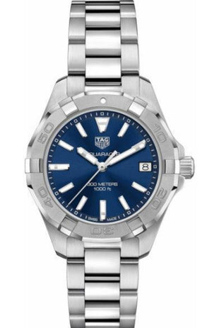 Tag Heuer Aquaracer Quartz Blue Dial Silver Steel Strap Watch for Women - WBD1312.BA0740 Authentic Buy Shop Now