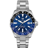 Tag Heuer Aquaracer GMT Calibre 6 Automatic Blue Dial Silver Steel Strap Watch for Men - WAY201T.BA0927 Authentic Buy Shop Now