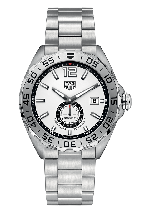 Tag Heuer Formula 1 Calibre 6 Automatic White Dial Silver Steel Strap Watch for Men - WAZ2013.BA0842 Authentic Buy Shop Now