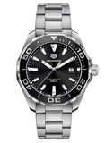 Tag Heuer Aquaracer Quartz Black Dial Silver Steel Strap Watch for Men - WAY101A.BA0746 Authentic Buy Shop Now