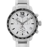 Tissot Quickster Chronograph Silver Dial Watch For Men - T095.417.11.037.00 Authentic Buy Shop Now