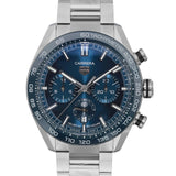 Tag Heuer Carrera Chronograph Blue Dial Silver Steel Strap Watch for Men - CBN2A1A.BA0643 Authentic Buy Shop Now