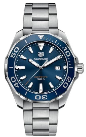 Tag Heuer Aquaracer Blue Dial Silver Steel Strap Watch for Men - WAY101C.BA0746 Authentic Buy Shop Now