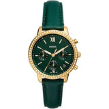 Fossil Neutra Chronograph Green Dial Green Leather Strap Watch for Women - ES5239 Authentic Buy Shop Now
