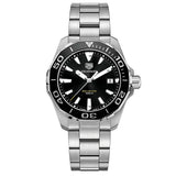 Tag Heuer Aquaracer Black Dial Silver Steel Strap Watch for Men - WAY111A.BA0928 Authentic Buy Shop Now